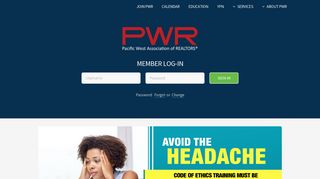 
                            1. Welcome to Pacific West Association of REALTORS® - Pwr Mls Login