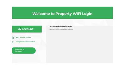 Welcome to Property WiFi Login - TengoInternet