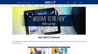 
                            6. Welcome to RBFCU's New Website | RBFCU