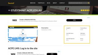 
                            8. Welcome to Studysmart.acpe.edu.au - ACPE LMS: Log in to the site - Acpe Lms Portal