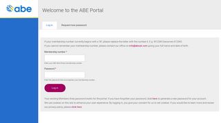 
                            3. Welcome to the ABE Portal ABE Web Portal