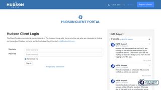 
                            3. Welcome to the Client Portal | Hudson Software - Hudson Timesheet Portal Uk
