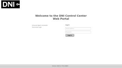 Welcome to the DNI Control Center Web Portal