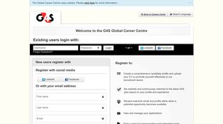 
                            1. Welcome to the G4S Career Center - Register or Login - G4s Ess Login Problems
