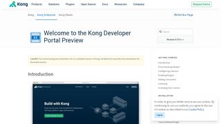 
                            4. Welcome to the Kong Developer Portal Preview - v0.33-x | Kong ... - Kong Developer Portal