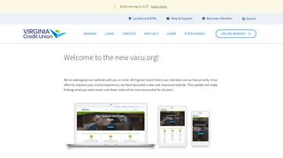 
                            5. Welcome to the new vacu.org! | Virginia Credit Union - Vacu Org Portal