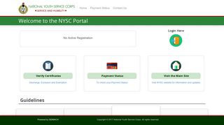 
                            1. Welcome to The NYSC Portal - Nysc Portal 2016