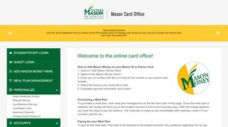 
                            6. Welcome to the online card office! - Mymason Portal