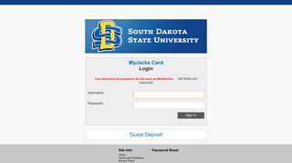 
                            6. Welcome to the Online MyJacks Card Web Page SDSU Card ... - Jacks Email Portal