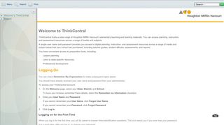 Welcome to ThinkCentral - K-6 Think Central - K 6 Think Central Student Portal
