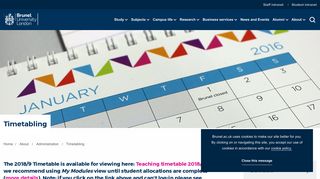 
                            4. Welcome to Timetabling | Brunel University London - Brunel Evision Portal