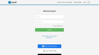 
                            2. Welcome to TopUp.com - Log in or create a new account - Top Up Portal