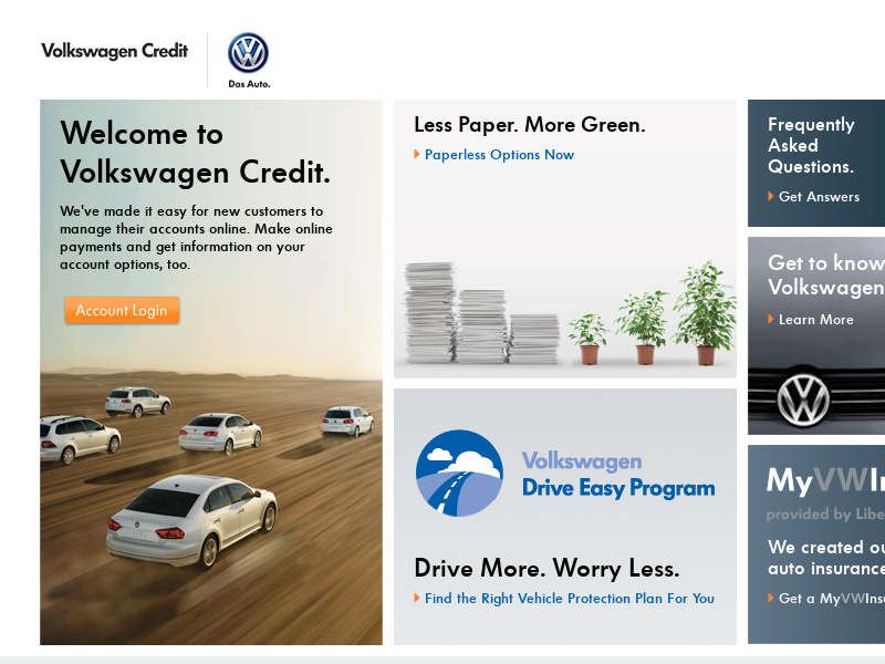
                            2. Welcome to Volkswagen Credit