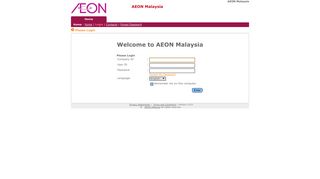 WELCOME TO WEB EDI AEON - Aeon B2b Com My Login