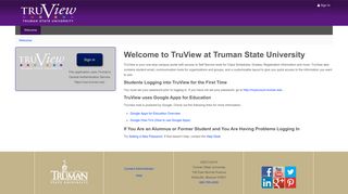 Welcome - TruView - Truman State University - Truman Login