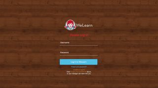 
                            6. WeLearn 2.0 - Wendy's Weconnect Login