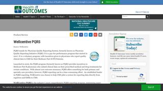 Wellcentive PQRS - Health IT Outcomes - Wellcentive Pqrs Portal
