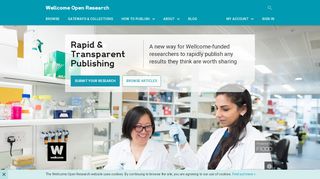 
                            9. Wellcome Open Research | Open Access Publishing Platform ... - Wellcome Trust Online Grant Portal Portal