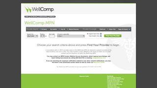 
                            5. WellComp - California MPN - Provider Search - Careworks Managed Care Services Provider Portal