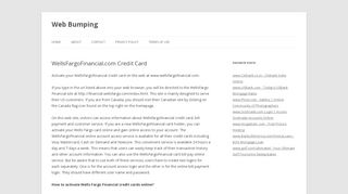 
                            9. WellsFargoFinancial.com Credit Card - Web Bumping - Www Wellsfargofinancial Com Portal