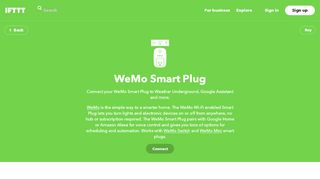
                            9. WeMo Smart Plug works better with IFTTT - IFTTT.com - Belkin Wemo Portal