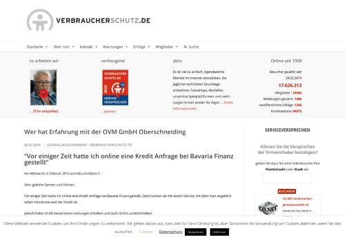 
                            4. Wer hat Erfahrung mit der OVM GmbH Oberschneiding ...