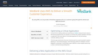 
                            9. WesBank Case Study - Amazon Web Services (AWS) - Wesbank Portal