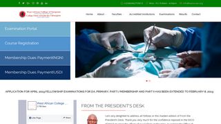 West African College of Surgeons | Home - Wacs Portal