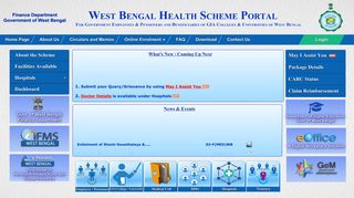 
                            4. West bengal health scheme portal - Wb Finance Portal