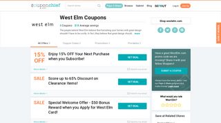 
                            7. West Elm Coupon Codes - Save 15% w/ Jan. 2020 Promo ... - West Elm Sign Up