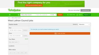 
                            6. West Lothian Council Jobs, Vacancies & Careers - totaljobs - West Lothian Council Jobs Portal