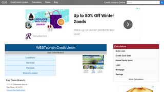 
                            3. WESTconsin Credit Union - Eau Claire, WI at 1111 W ... - Westconsincu Portal