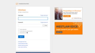 
                            6. Westlaw Sign In | Thomson Reuters - Westlaw Clear Portal