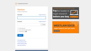 
                            4. Westlaw Sign In | Thomson Reuters - Westlaw My Account Portal