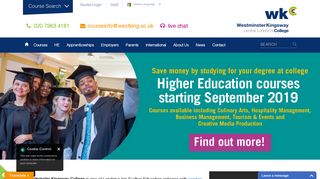 
                            3. Westminster Kingsway College - Further Education in Central ... - Westminster Kingsway College Portal