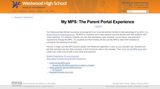 
                            4. Westwood Warriors » My MPS - Mesa - Mesa Public Schools - Westwood Student Portal