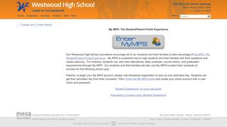 
                            9. Westwood Warriors » My MPS - Mesa Public Schools - Westwood Student Email Portal