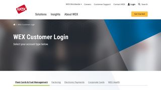 WEX Customer Login  WEX Inc.