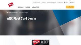 WEX Fleet Card Log In | WEX Customer Login | WEX Inc. - I Fleet Portal