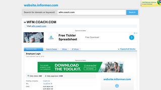 
                            6. wfm.coach.com at WI. Employee Login - Website Informer - Wfm Coach Portal
