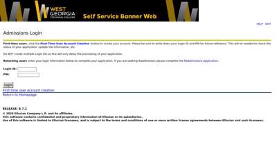 WGTC Self Service Banner Web - bannersso.westgatech.edu