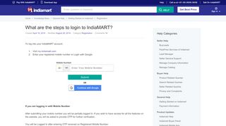
                            4. What are the steps to login to IndiaMART? – Indiamart Helpdesk - Indiamart Seller Portal