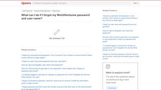
                            11. What can I do if I forgot my WorldVentures password and user name ... - Worldventures Forgot Portal