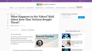 
What Happens to the Yahoo! Mail Inbox Now That Verizon ...  
