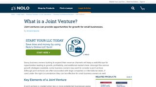 
                            8. What is a Joint Venture? | Nolo - Joint Venture Sign In