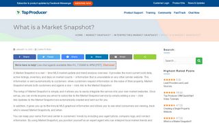 
                            5. What is a Market Snapshot? – Top Producer Support (Campus) - Top Producer Market Snapshot Portal