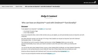 What is a OneSmart card? - Search FAQs - Airnz Co Nz Onesmart Portal