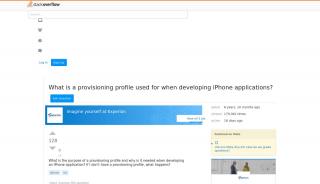 
                            5. What is a provisioning profile used for when developing iPhone ... - Apple Provisioning Portal