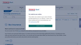 
                            2. What is and how do I access my Portal? - Your Community - Tesco Bank - Tesco Black Box Portal