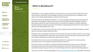 
                            2. What is Blackboard? | Point Park University | Pittsburgh, PA - Point Park Blackboard Portal